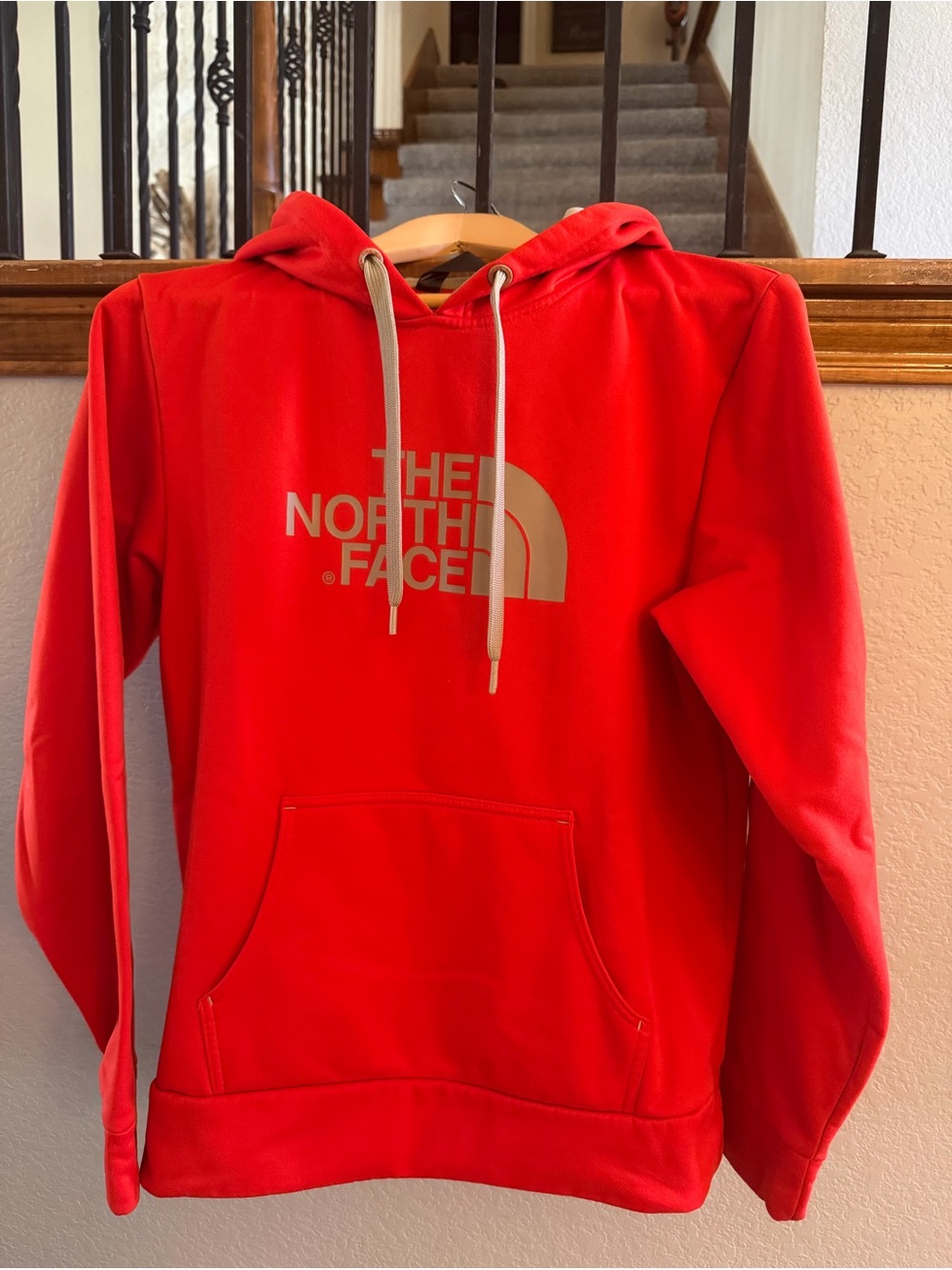 The North Face red/orange Logo Hoodie